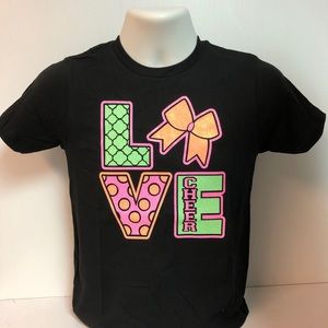 Next Level Love Cheerleading T-shirt NEW YM